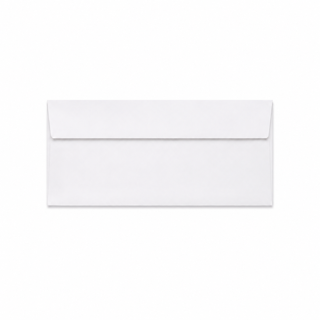 White envelope on a white background