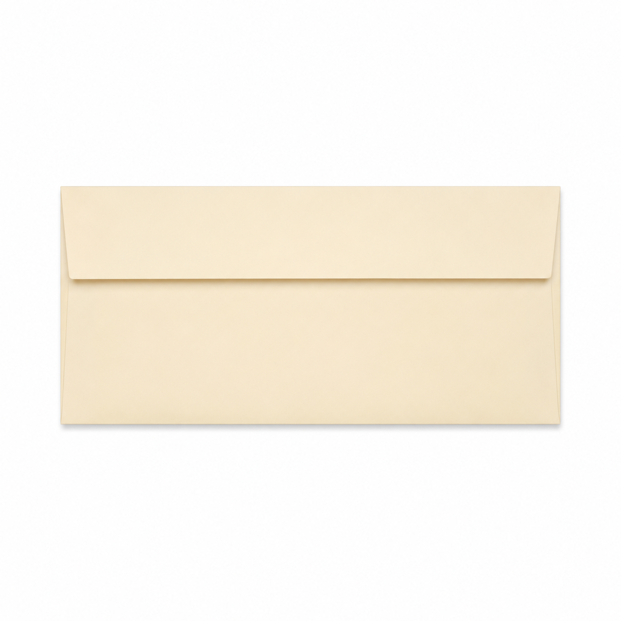 Beige envelope on a white background