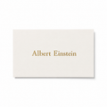 White Calling card with gold foil embossed personalization